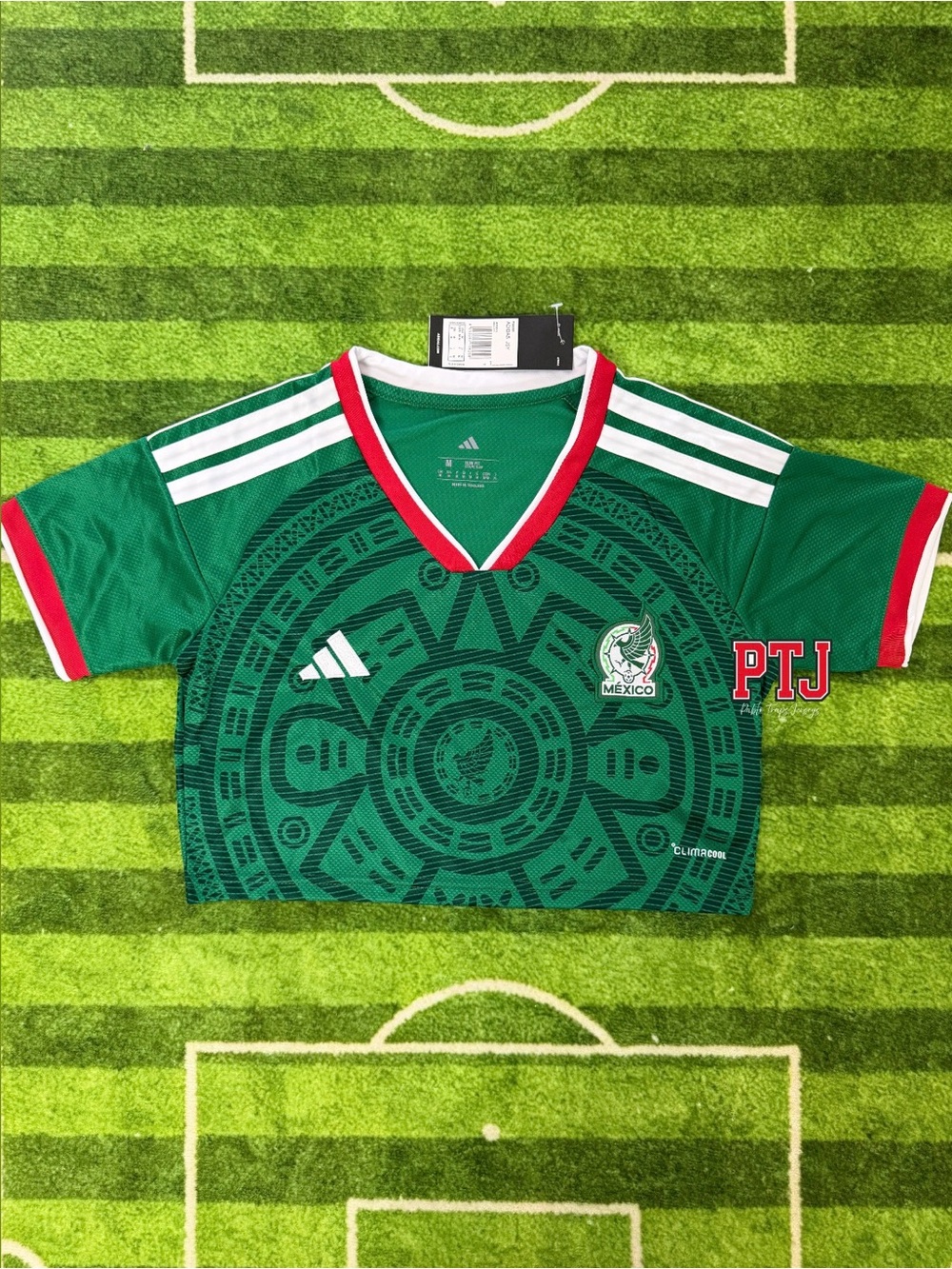 Mexico Green Crop Top Jersey
